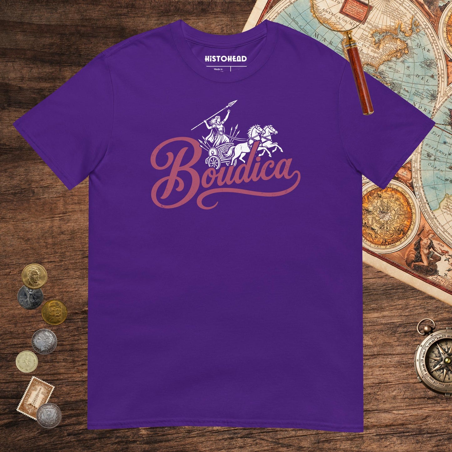 Purple Boudica Tee - history buff gift by HistoHead