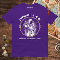 Purple Cyfraith Hywel Progressive Jurisprudence Tee - history buff gift by HistoHead