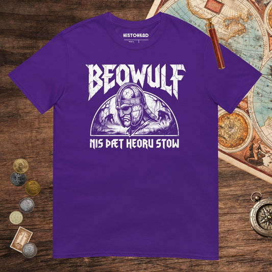 Purple Beowulf That Is No Pleasant Place Old English Tee - history buff gift by HistoHead
