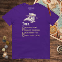 Purple Plague Doctor Advice Tee - history buff gift by HistoHead