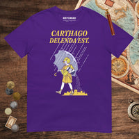 Purple Carthago Delenda Est Salt Girl Tee - history buff gift by HistoHead
