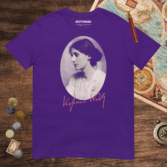 Purple Virginia Woolf Tee - history buff gift by HistoHead