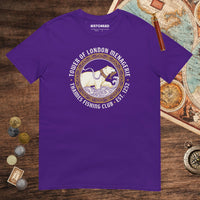 Purple Tower Of London Menagerie Thames Fishing Club Tee - history buff gift by HistoHead