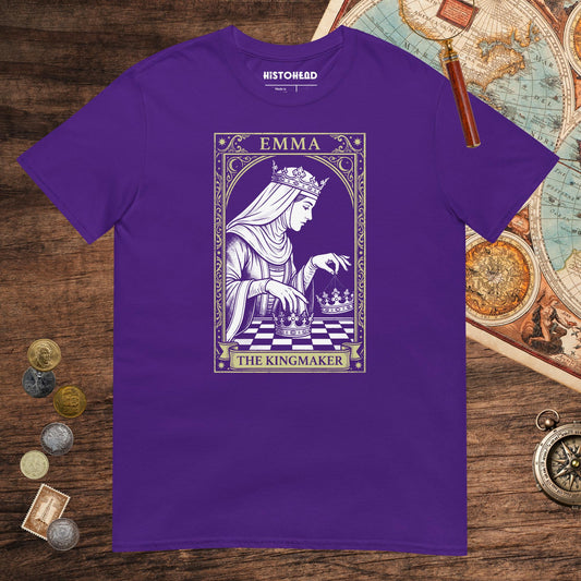 Purple Emma of Normandy the Kingmaker Tee - history buff gift by HistoHead