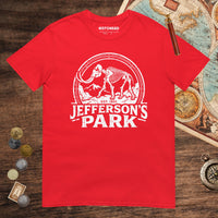 Red Jefferson's Park Tee - history buff gift by HistoHead