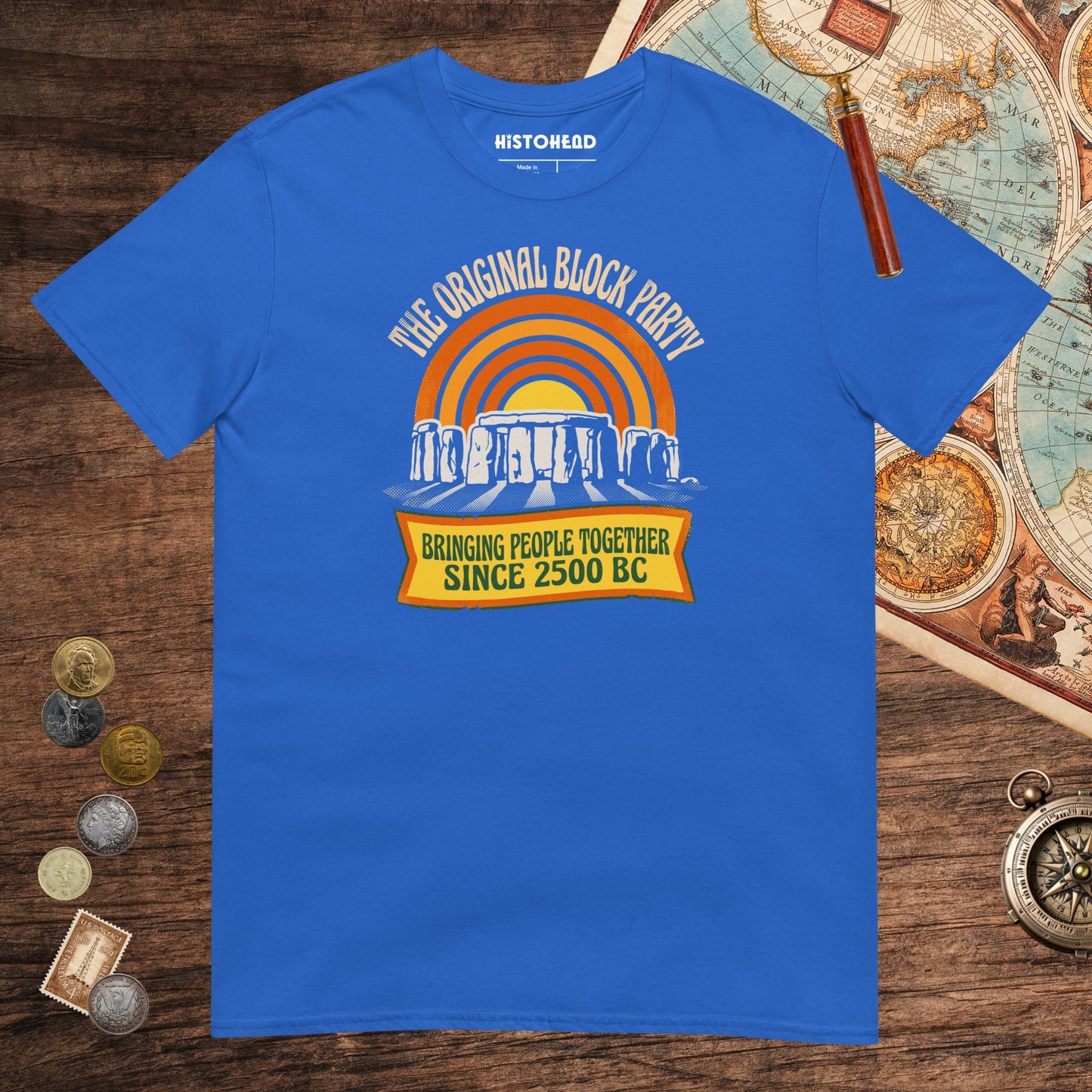 Royal Stonehenge Block Party Tee - history buff gift by HistoHead