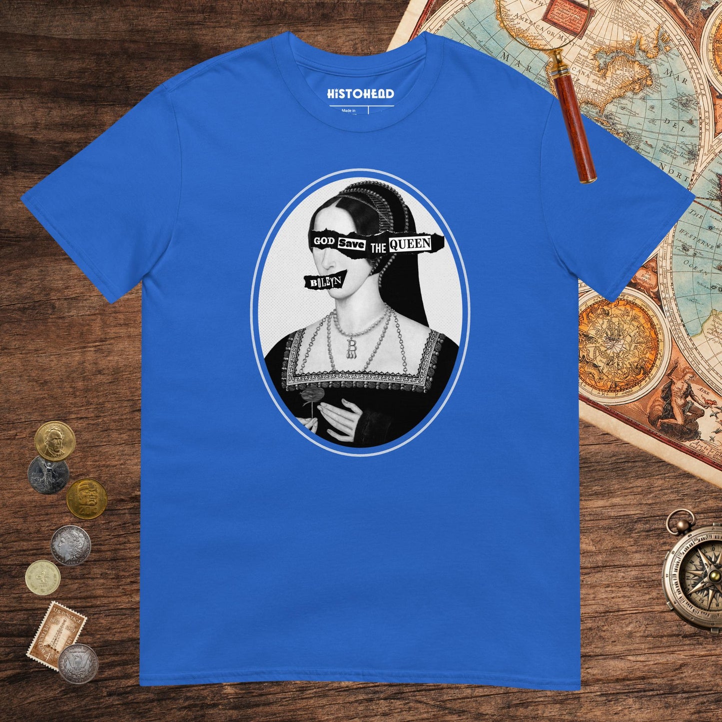 Royal God Save the Queen Anne Boleyn Tee - history buff gift by HistoHead