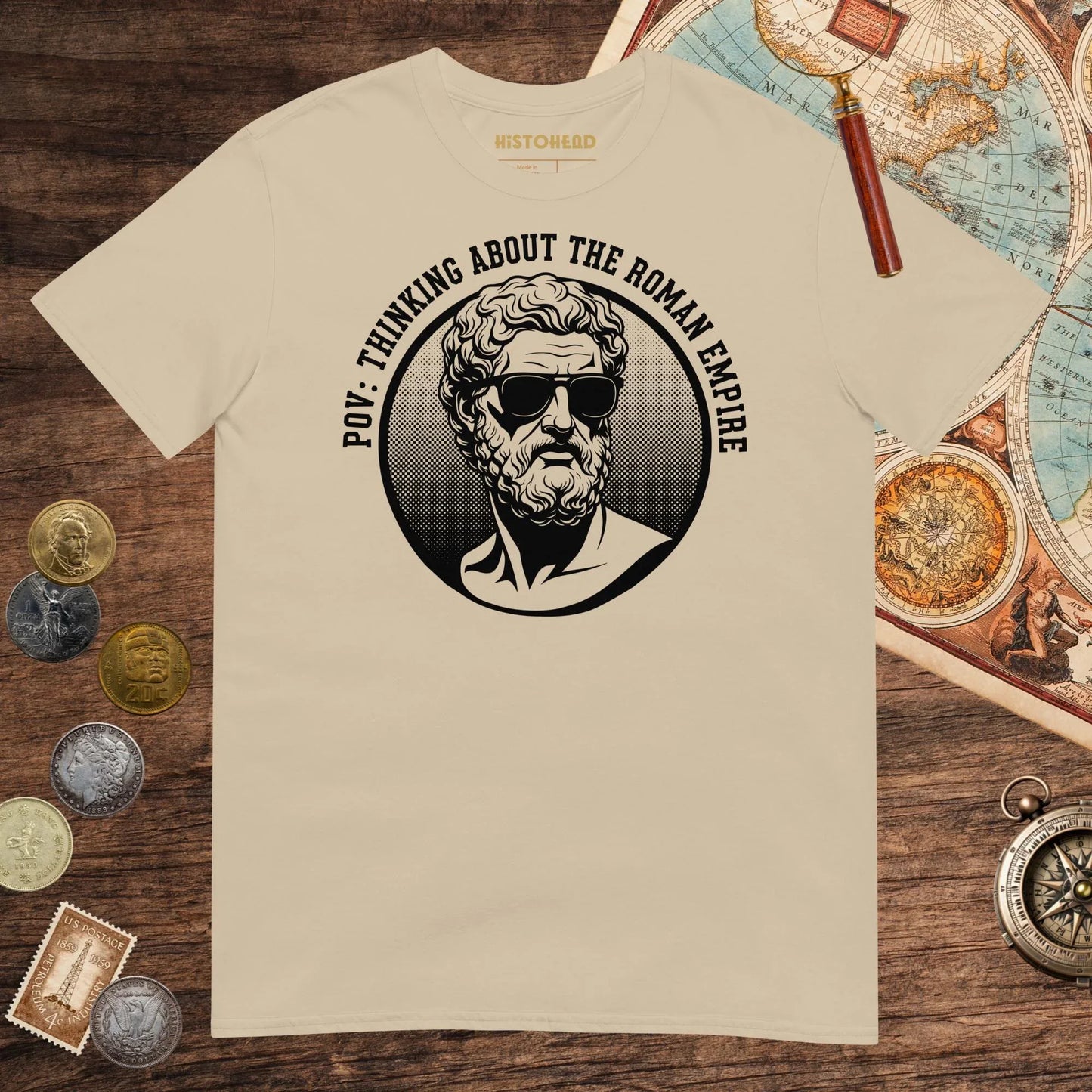 Sand Thinking About the Roman Empire Tee - history buff gift by HistoHead