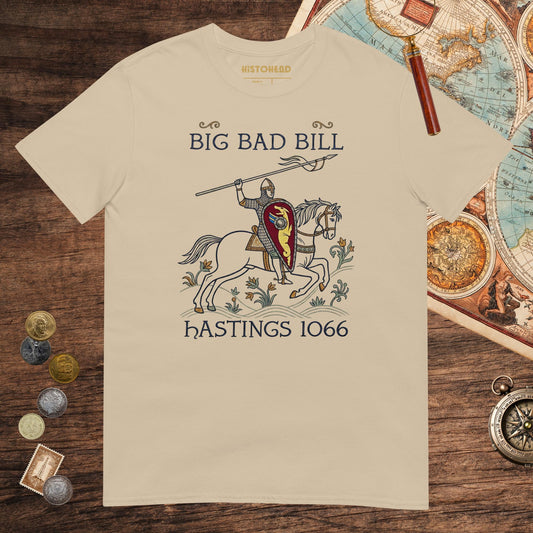 Sand Big Bad Bill Tee - history buff gift by HistoHead