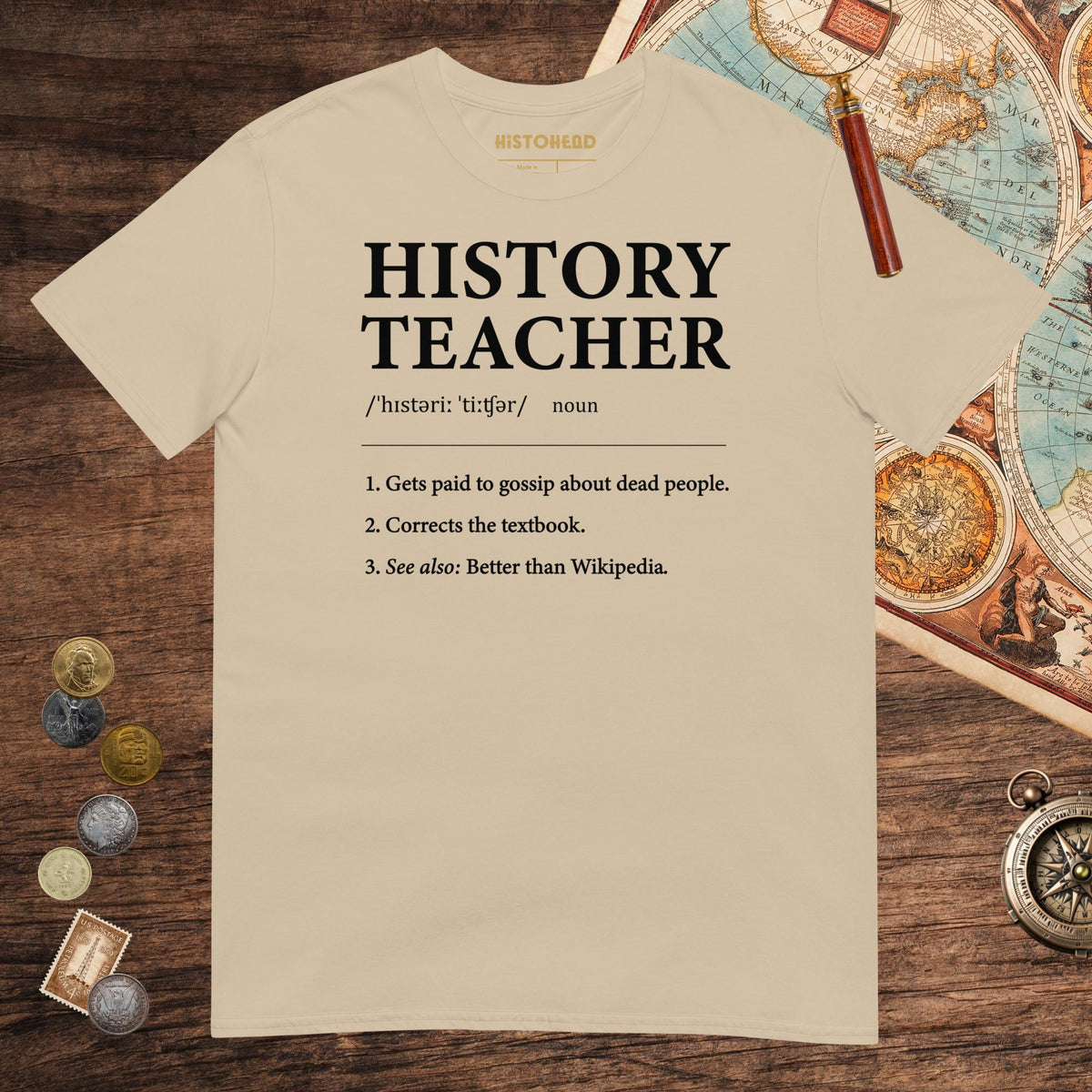Sand History Teacher Definition Tee - history buff gift by HistoHead