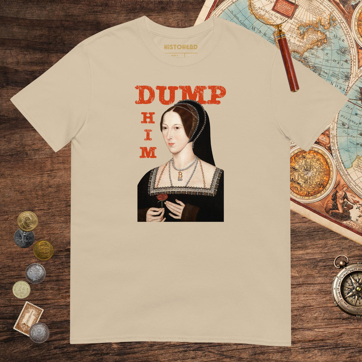 Sand Anne Boleyn Dump Him Tee - history buff gift by HistoHead