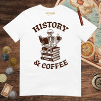 White History & Coffee Tee - history buff gift by HistoHead