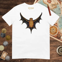 White Weird Medieval Bat Tee - history buff gift by HistoHead