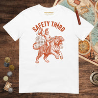 White Gladiator Safety Third Tee - history buff gift by HistoHead
