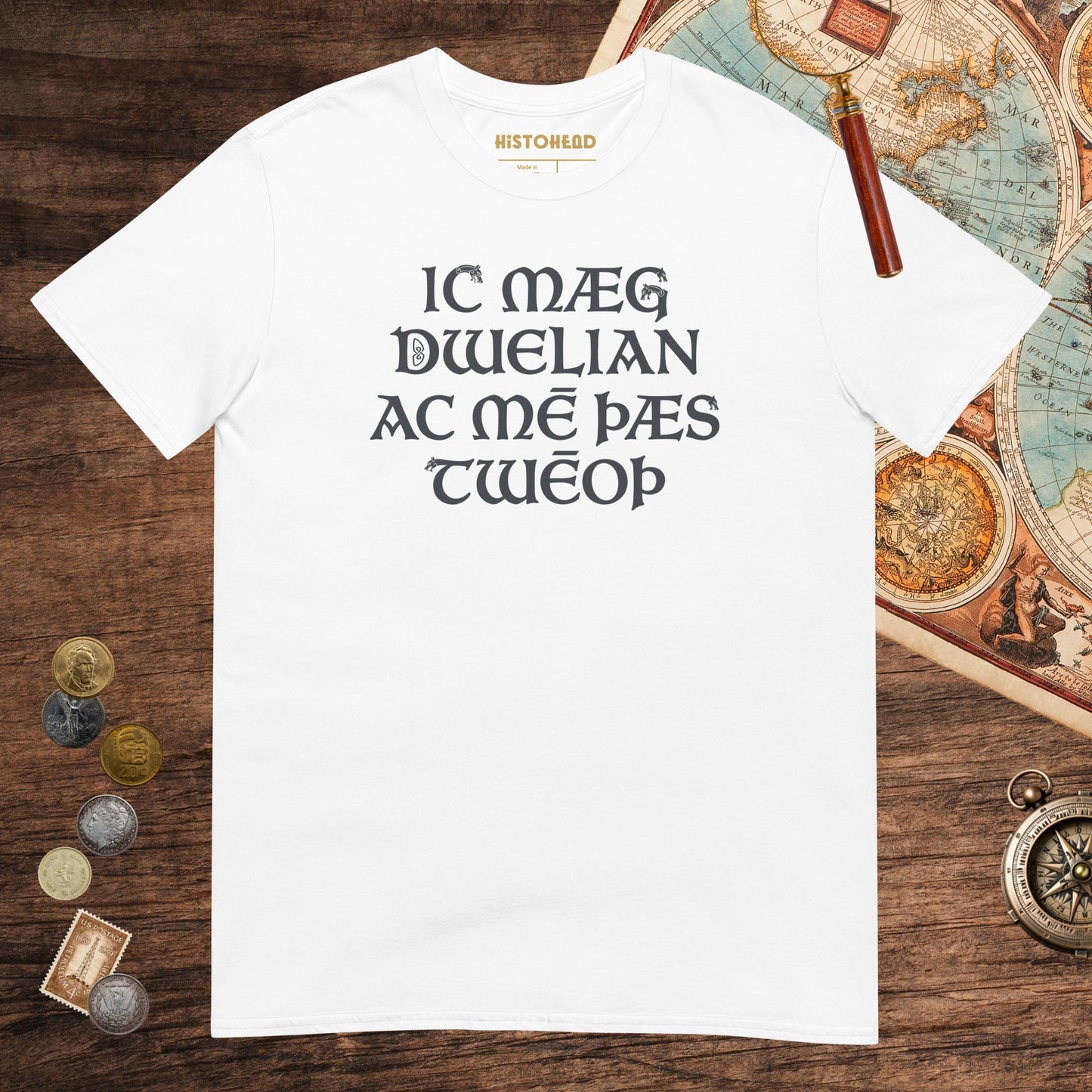 White I May Be Wrong But I Doubt It in Old English Tee - history buff gift by HistoHead
