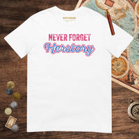 White Herstory Tee - history buff gift by HistoHead