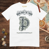 White Bring Back the Thorn Letter Tee - history buff gift by HistoHead