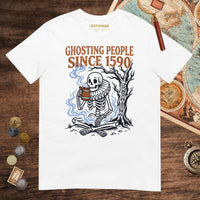 White Roanoke Colony Ghosting Since 1590 Tee - history buff gift by HistoHead