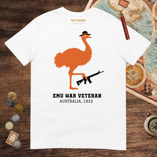 White Emu War Veteran Tee - history buff gift by HistoHead