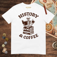 White History & Coffee Tee - history buff gift by HistoHead