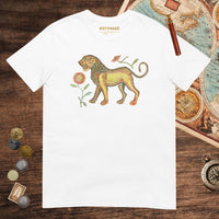 White Ancient Roman Mosaic Lion Tee - history buff gift by HistoHead