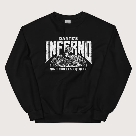 Black Dante's Inferno Sweatshirt - history buff gift by HistoHead