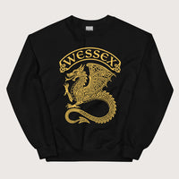 Black Wessex Dragon Sweatshirt - history buff gift by HistoHead