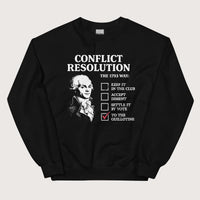 Black Robespierre's Conflict Resolution Sweatshirt - history buff gift by HistoHead