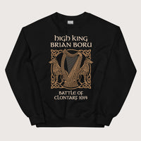 Black Brian Boru Sweatshirt - history buff gift by HistoHead