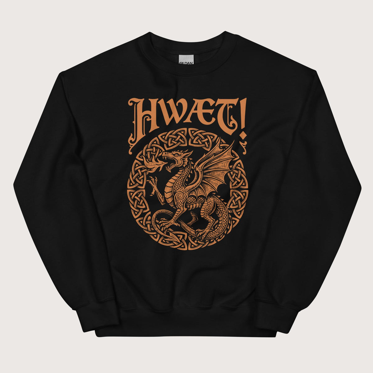 Black Hwaet Dragon Sweatshirt - history buff gift by HistoHead