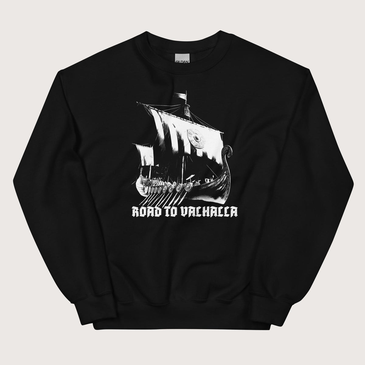 Black Road to Valhalla Sweatshirt - history buff gift by HistoHead