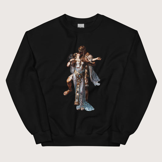 Black Cleopatra and Antony Sweatshirt - history buff gift by HistoHead