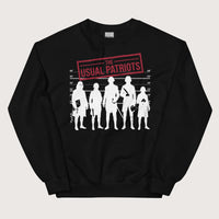 Black The Usual Patriots Sweatshirt - history buff gift by HistoHead