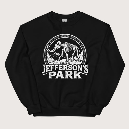 Black Jefferson's Park Sweatshirt - history buff gift by HistoHead