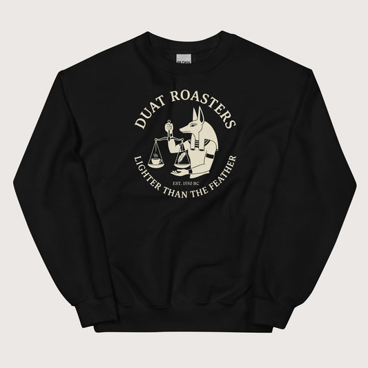 Black Duat Roasters Sweatshirt - history buff gift by HistoHead