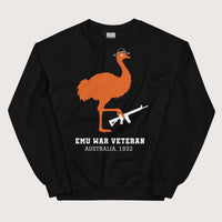 Black Emu War Veteran Sweatshirt - history buff gift by HistoHead