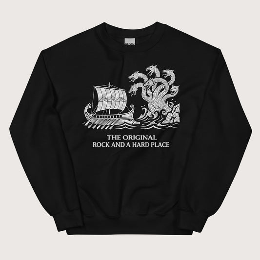 Black Odyssey Rock and a Hard Place Sweatshirt - history buff gift by HistoHead