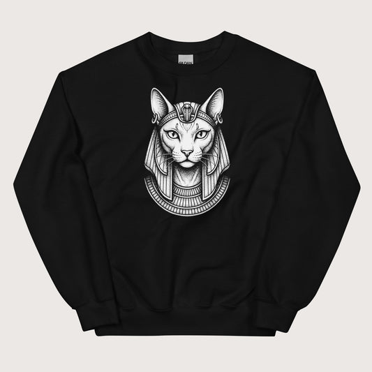 Black Bastet Sweatshirt - history buff gift by HistoHead