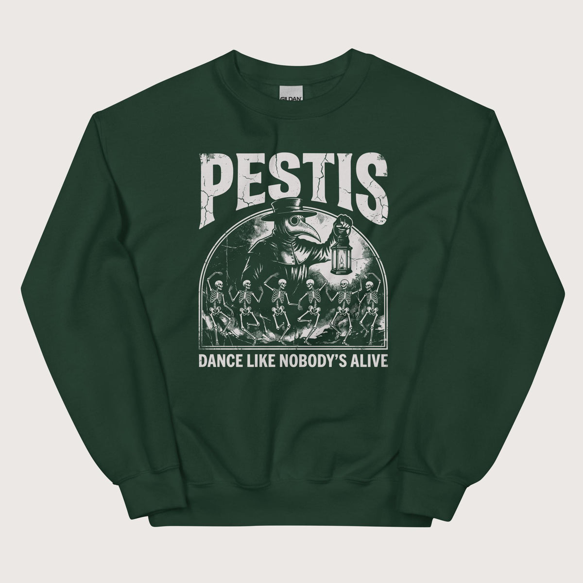 Forest Green Pestis Dance Sweatshirt - history buff gift by HistoHead