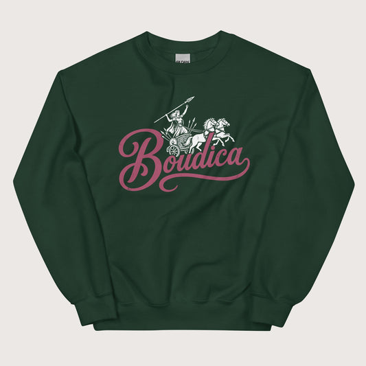 Forest Green Boudica Sweatshirt - history buff gift by HistoHead