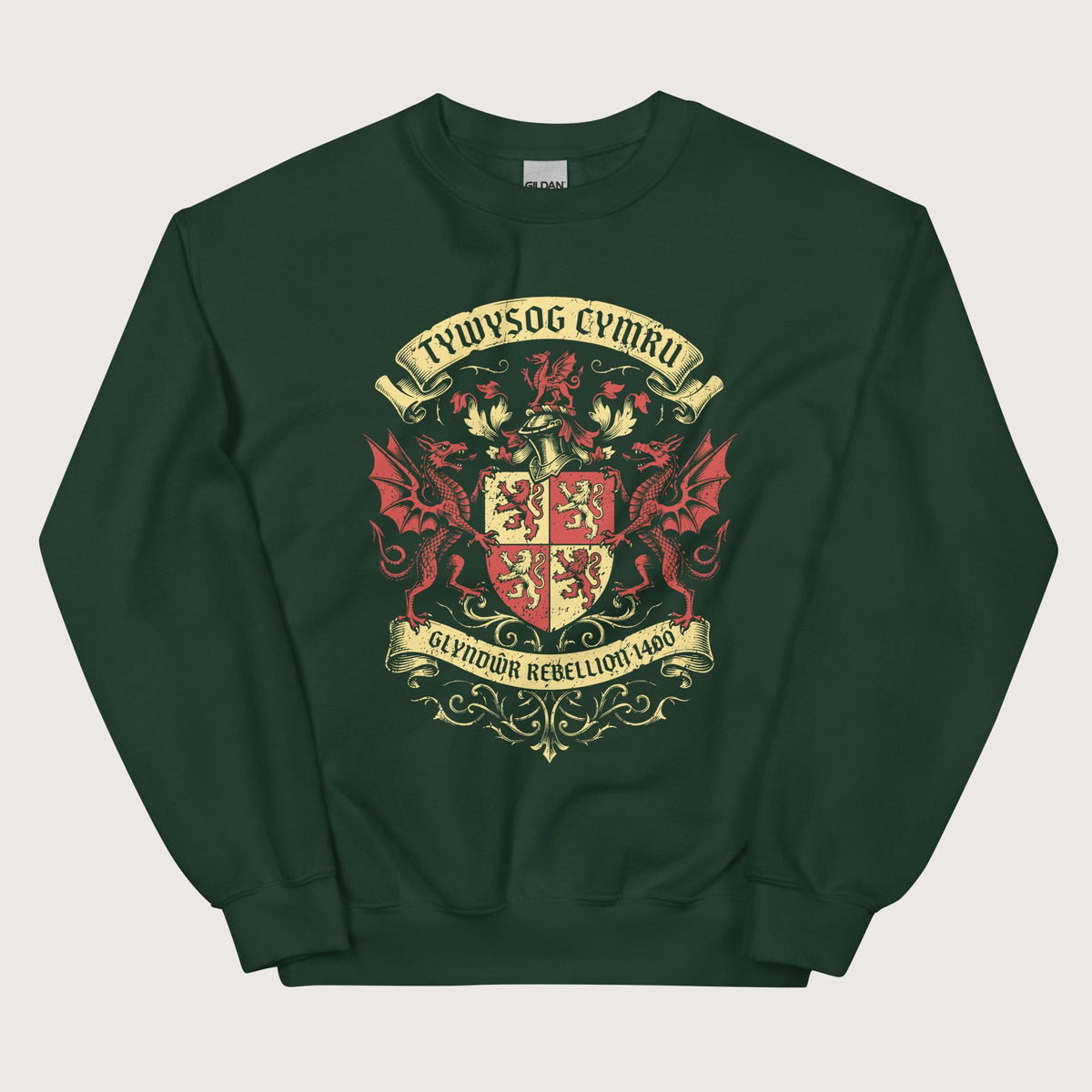 Forest Green Glyndwr Rebellion 1400 Sweatshirt - history buff gift by HistoHead