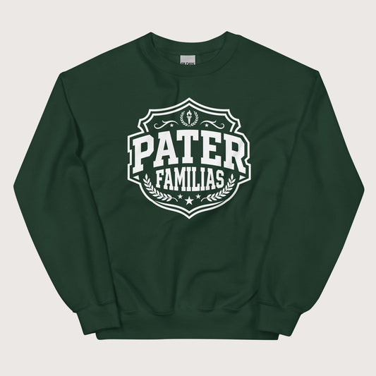 Forest Green Pater Familias Latin Sweatshirt - history buff gift by HistoHead