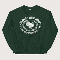 Forest Green American Wild Turkey Sweatshirt - history buff gift by HistoHead