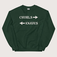 Forest Green Churls or Knaves Sweatshirt - history buff gift by HistoHead