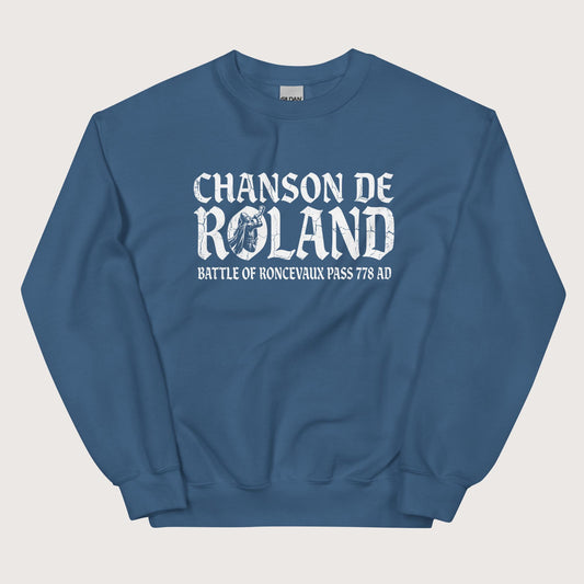 Indigo Blue Chanson de Roland Battle of Roncevaux Sweatshirt - history buff gift by HistoHead