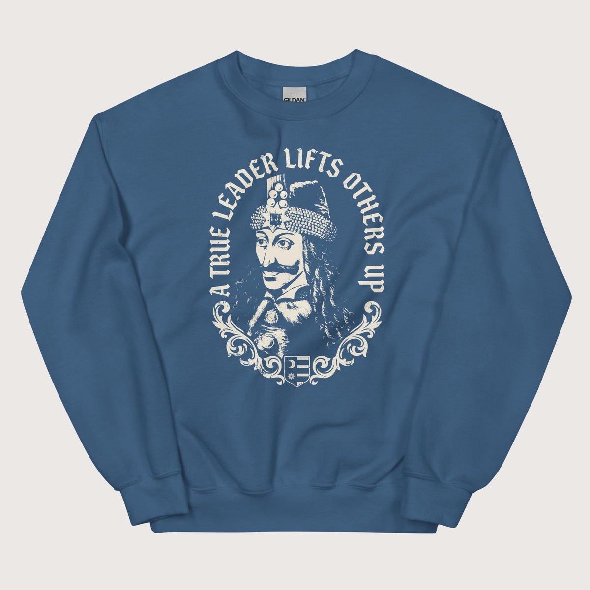 Indigo Blue Vlad the Impaler True Leader Sweatshirt - history buff gift by HistoHead