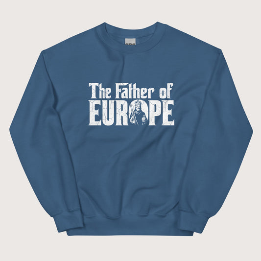 Indigo Blue Charlemagne The Father of Europe Sweatshirt - history buff gift by HistoHead