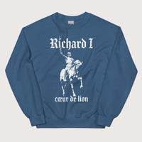 Indigo Blue Richard I Coeur de Lion Sweatshirt - history buff gift by HistoHead