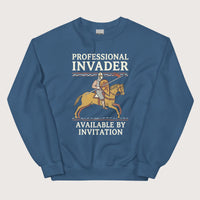 Indigo Blue Professional Invader Sweatshirt - history buff gift by HistoHead