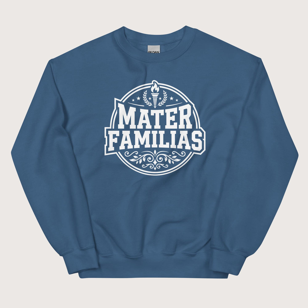 Indigo Blue Mater Familias Latin Sweatshirt - history buff gift by HistoHead